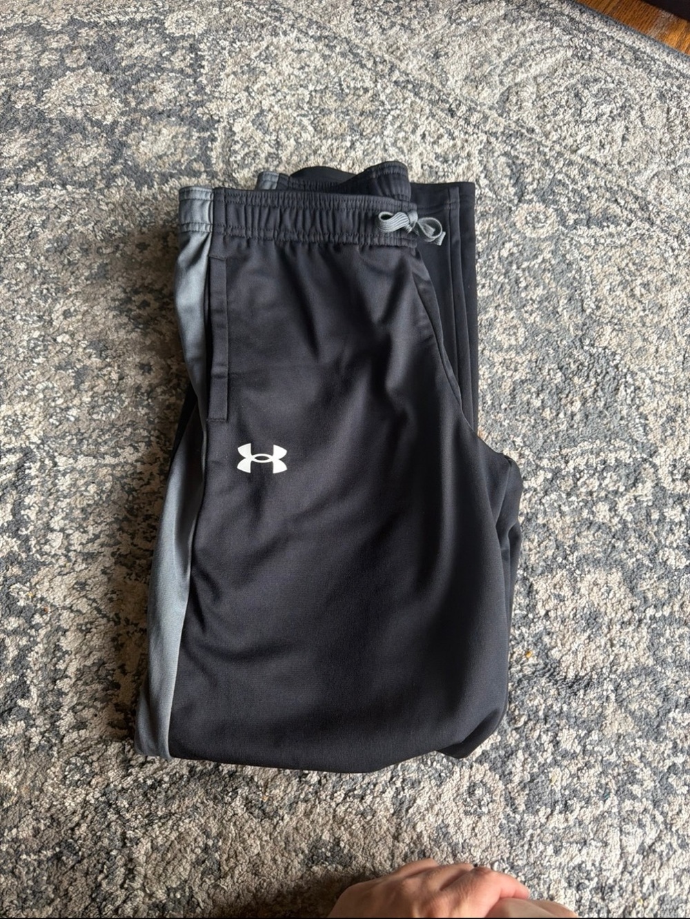 Under Armour Black and Gray Boys' Athletic Joggers